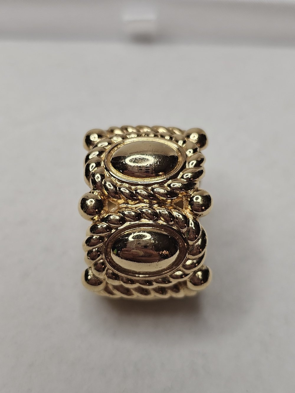 Christian Dior Gold Tone Scarf Ring